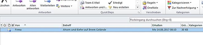 E-Mail ohne Absender